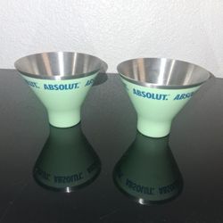ABSOLUTE VODKA stainless Martini Cups