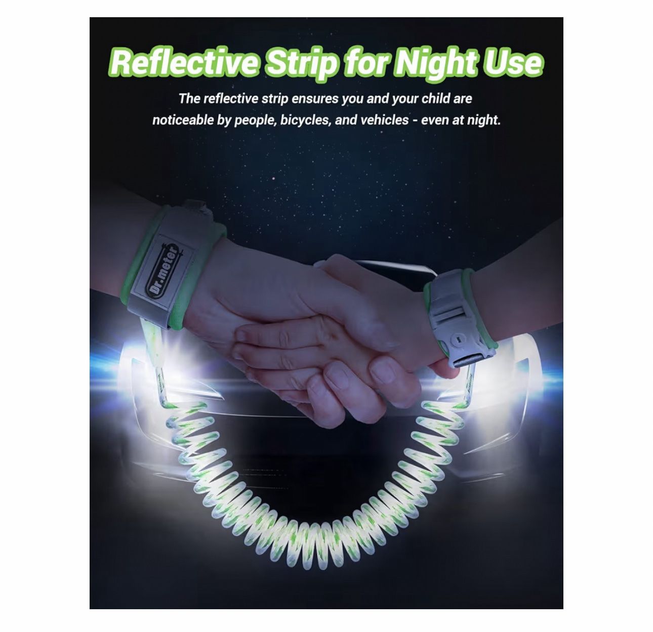 Toddler Safety Leash  – Anti-Lost Wrist Link with Key Lock ( Green)