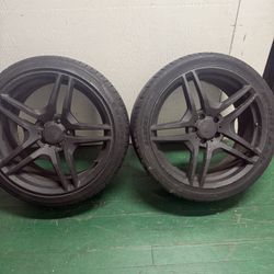 2x 19" Alloy Wheels with Tires 245/40R19 - 5 Lug