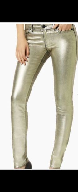JUICY COUTURE gold Foil Coated Skinny JEANS PANS s29