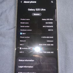 Unlocked Samsung Galaxy S25 Ultra 256gb 