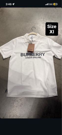 White Burberry polo