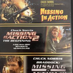 MISSING In ACTION Trilogy (DVD) Chuck Norris!