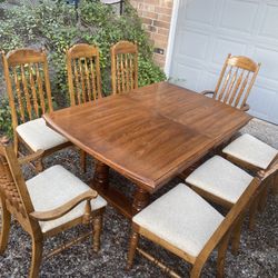Solid Wood Dining Table And Chairs