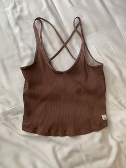 Vuori Rib Crop Tank Top Medium