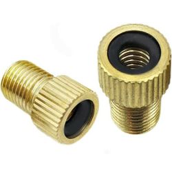 2Pcs Brass Presta to Schrader Bike Valve Adaptor Adapter Converter

