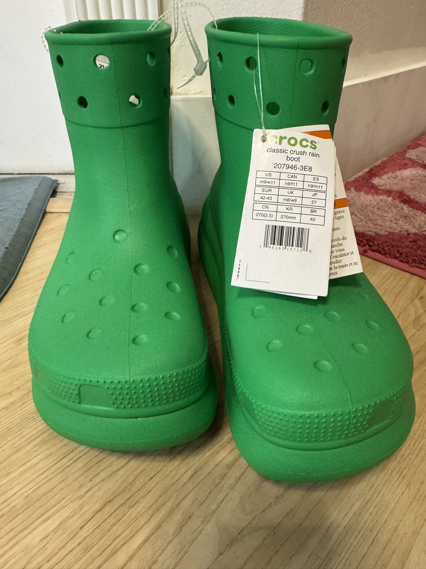 Green Ankle Crocs Boot Size 11 Women , 9 Men