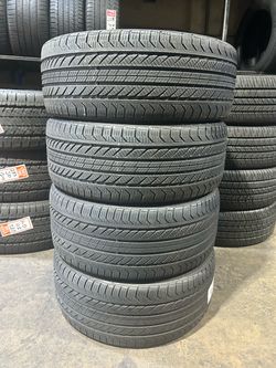 SET OF 4 USED TIRES CONTINENTAL PROCONTACT SSR (STAGGERED RUN FLAT)…245/40/18 Rr—225/45/18 Ft