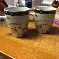 Pair Of Matching Small Hot Chocolate Coffee Cups