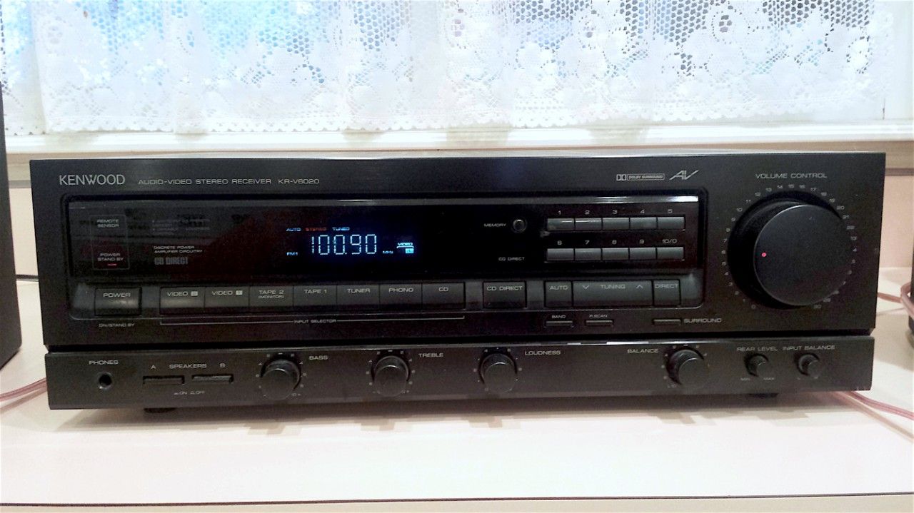 KENWOOD KR-V6020 Dolby Surround Audio-Video Receiver w/Remote