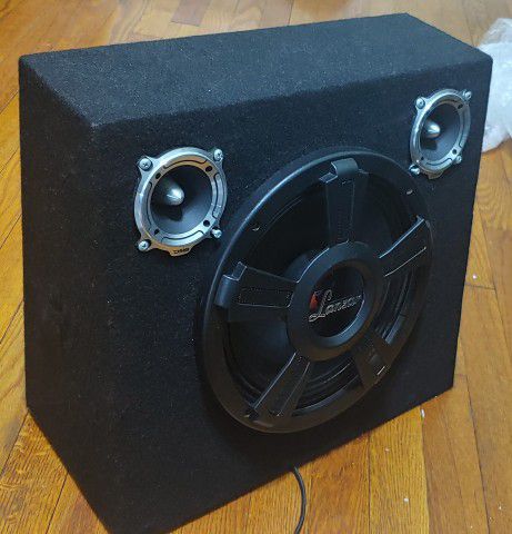 Loud Speaker With Amp Crossover Inside Box