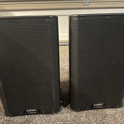 2 QSC K8.2 SPEAKERS AND 8 CHANNEL MIXER $1200 OBO