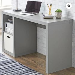 Better Homes and Gardens Cube Storage Organizer Office Desk, GRAY