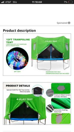 Trampoline tent (Trampoline Is Not Included)