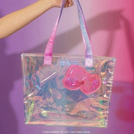 Hello Kitty Cafe Iridescent Tote Bag -50th ANNIVERSARY Exclusive-