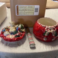 Santa Dip Bowl And Spreader …PRICE LOWERED