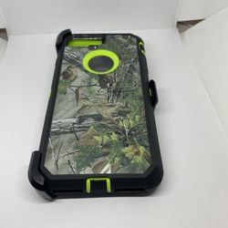 For iPhone 6 Plus , iPhone 7 Plus And 8 Plus Green Camouflage Belt Clíp Case 