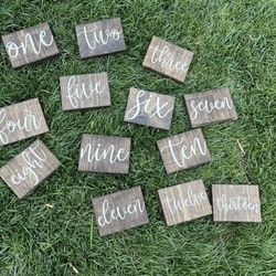 Wedding Table Numbers 