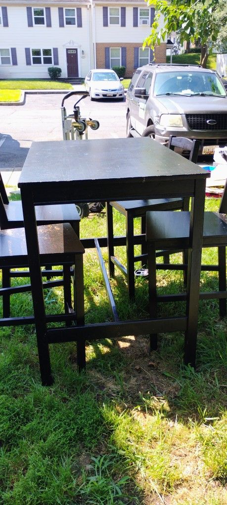 Ikea Tall Cafe Table And 4 Chairs