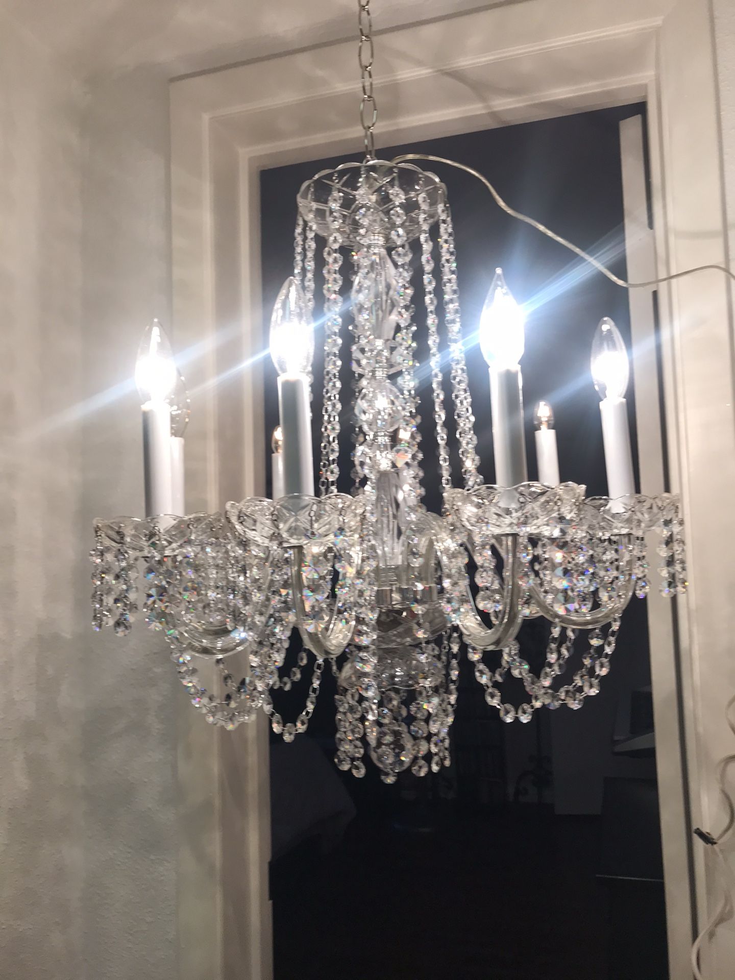 Crystal Strass Chrome Chandelier
