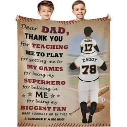 new Gifts for Dad, Throw Blanket to My Dad from Daughter, Soft Fleece Blanket, Plush - 50x60 inch