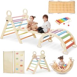 Kids Triangle Playset, Triangle Playground, Climbing Montessori Toys 