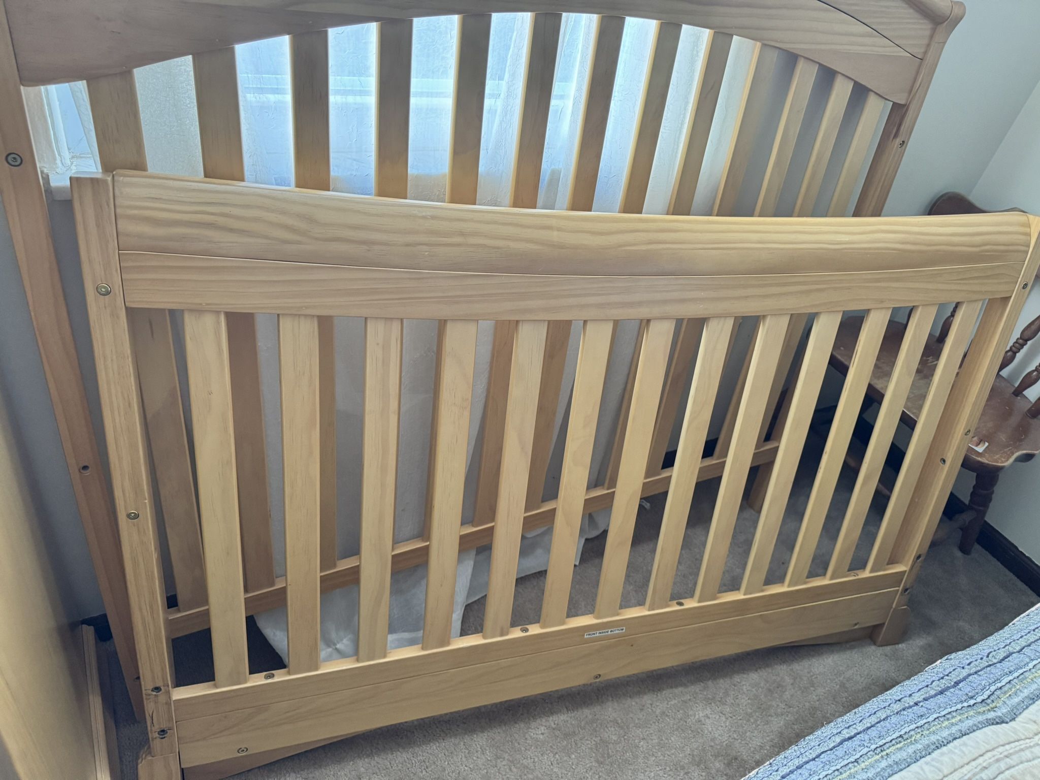 Delta Convertible Crib & Dressers, toy Chest