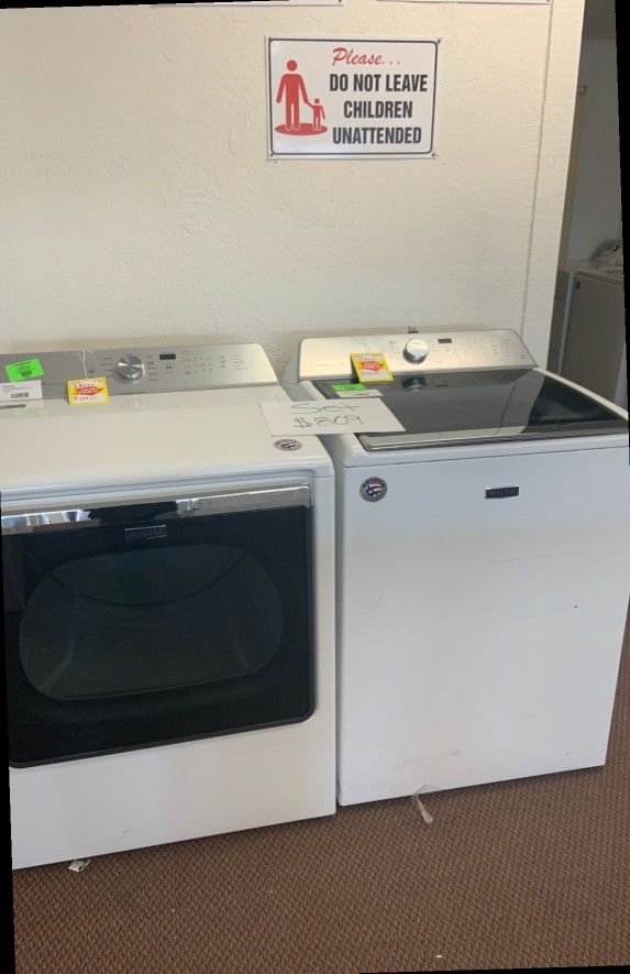 NEW MAYTAG WASHER AND  DRYER Liquidation sale today MVWB835DW MEDB835DW 🌟🤙🔥 PBS