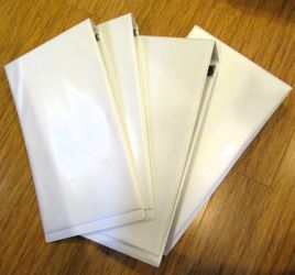 Avery White 11x17” Landscape 3-Ring Binders 1” & 2” -Lot of 4