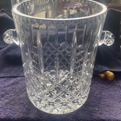 VIintage Crystal Glass Champagne Ice Bucket with Handles