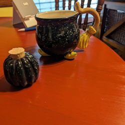 Decorative Mug And Pumpkin 