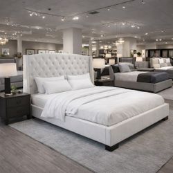 Queen Bed White New 