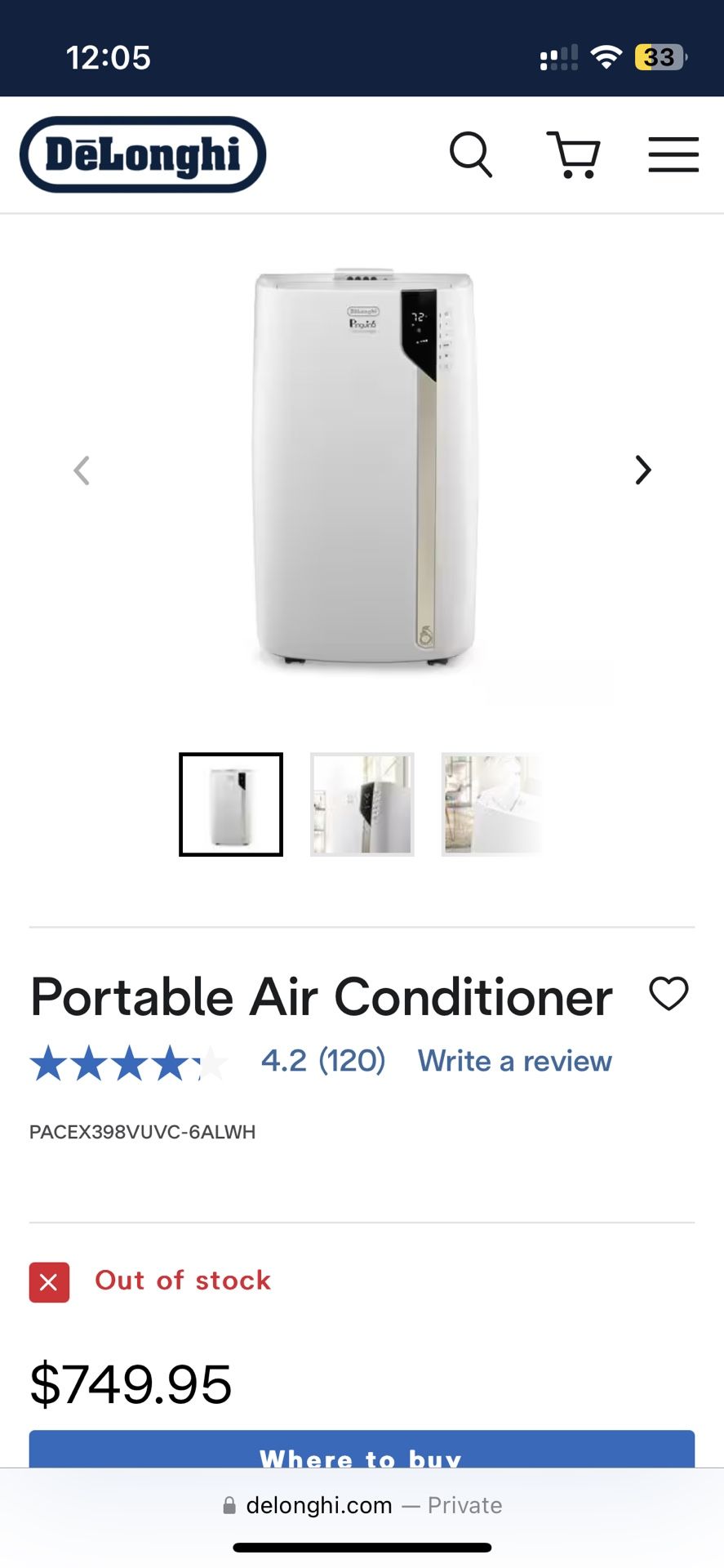Portable Air Conditioner 14000 BTU