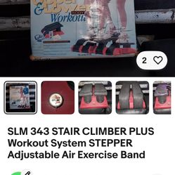 SLM 343 STAIR CLIMBER PLUS Workout System STEPPER Adjustable Air Exercise Band