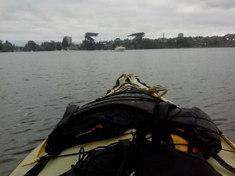 Inflatable kayak.