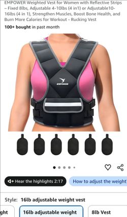 Empower Weighted Vest for Women 16lb