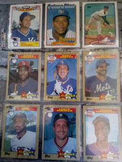 Baseball cards.
