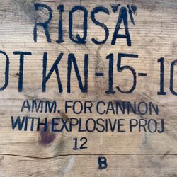 2 Vintage Wooden Military Ammunition Crates