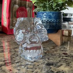 Glass Skull Decorative Holder