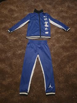 Jordan Half Court Track Set of Clothes - Youth Medium 5-6 Years - Blue / White