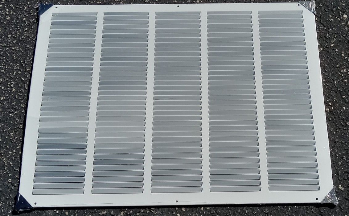 HVAC 26"w X 12"h Steel Return Air Grille Sidewall and Ceiling DUCT COVER White