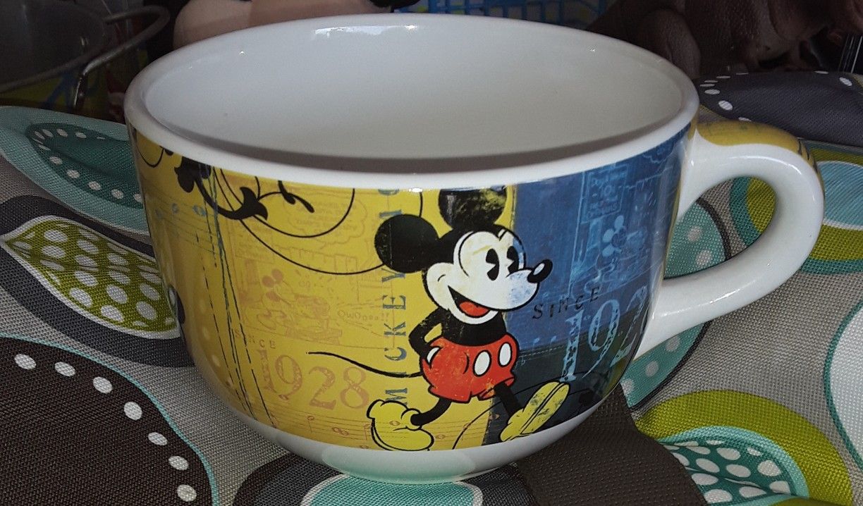 Disney Mickey Denim LG soup mug vintage