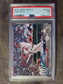 Juan Soto rookie debut 2018 Topps update rare wide shot