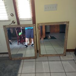 TWO FAIRMONT DESIGNS 1507-M27 NAPA SONOMA SAND NAPA MIRRORS WITH HANGABLE OPTION ON BACK