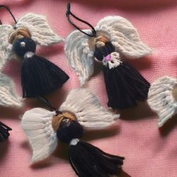 Macrame Cord Angel Ornaments 