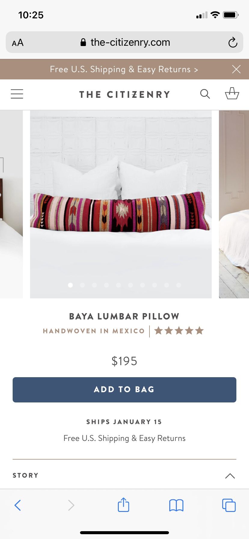 The Citizenry + Baya Lumbar Pillow