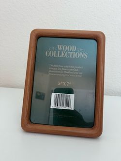 Vintage Wood Collections 5x7 Picture Frame Dayton Hudson Corp Solid Wood Made in Thailand Retro Boho