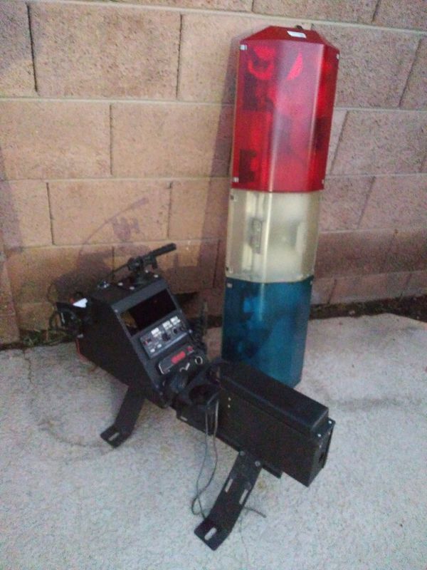 Police tahoe console with cb/ radio/PA and emergency light