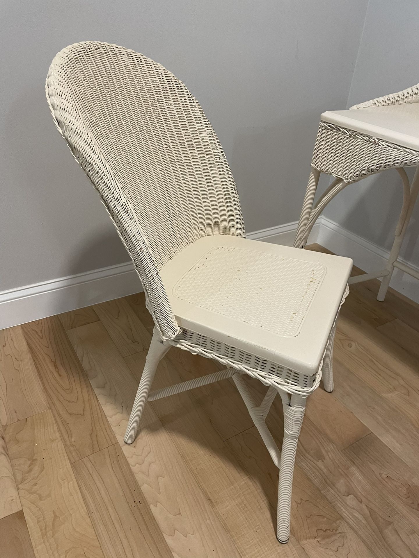 All Weather Wicker Desk And Matching Chair