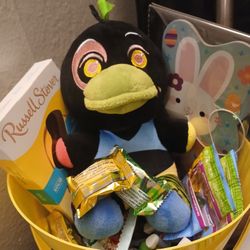Easter Basket With Plush And Lots Of Candy